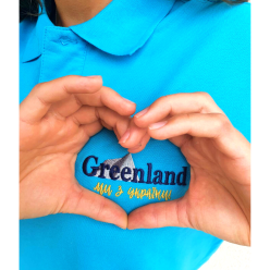 Футболка-поло унісекс із логотипом "Greenland Ми з України"